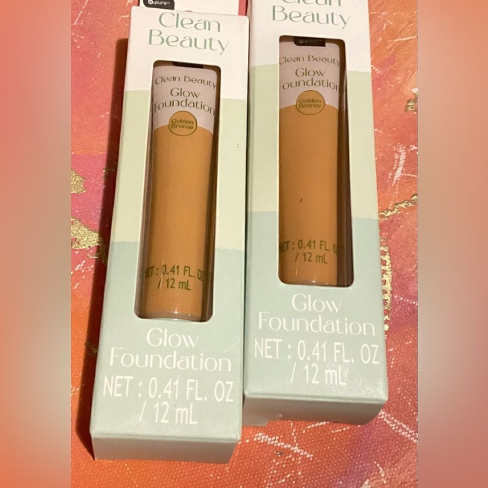 🛍️2X B-Pure Clean Beauty Glow Foundation Golden Bronze NET:0.41FL.OZ/12mL💥